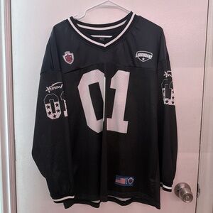 Black and White Mesh Jersey